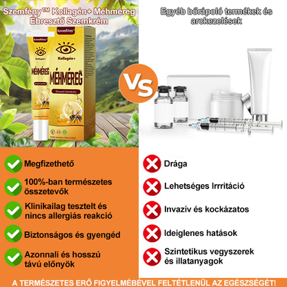 💛SzemFény™ Kollagén+ Méhméreg Ébresztő Szemkrém - Bőrgyógyász Által Ajánlott - CE minősítést szerzett