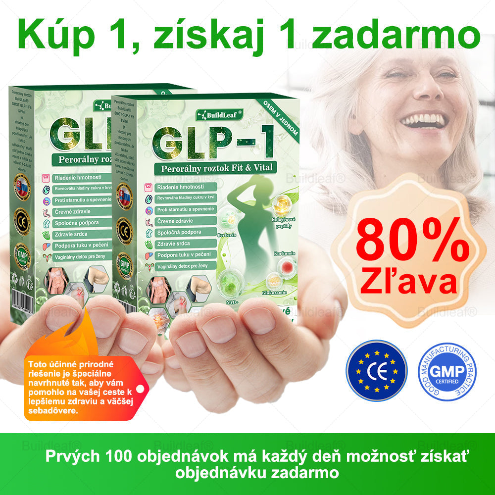 ✨BuildLeaf® GLP-1 6-v-1 Health Solution Perorálna tekutina (Len raz denne, viditeľné zmeny už za 7 dní) Pre obezitu, kardiovaskulárne ochorenia, cukrovku, spánkové apnoe, zdravie čriev, problémy s kĺbmi a ďalšie