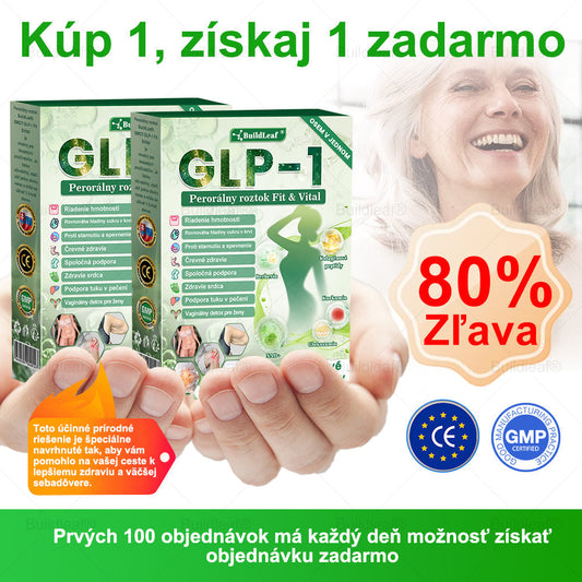 BuildLeaf® GLP-1 6-v-1 Health Solution Perorálna tekutina (Len raz denne, viditeľné zmeny už za 7 dní) Pre obezitu, kardiovaskulárne ochorenia, cukrovku, spánkové apnoe, zdravie čriev, problémy s kĺbmi a ďalšie